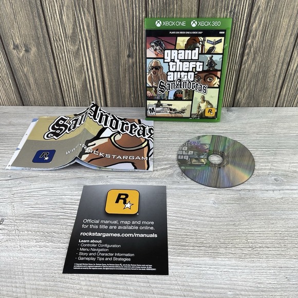 Grand Theft Auto: San Andreas - (Xbox 360 Xbox One, With Map Tested Working - Picture 2 of 12